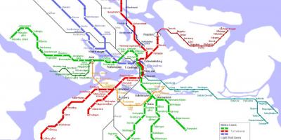 Карта метро Стакгольм Швецыя