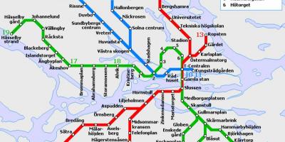 Стакгольм т Bahn карта