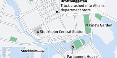 Карта дроттнинггатан ў Стакгольме