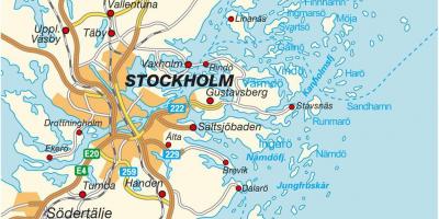 Стакгольм, Швецыя карце горада 