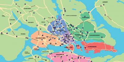 Карта горада ровара карце Стакгольма