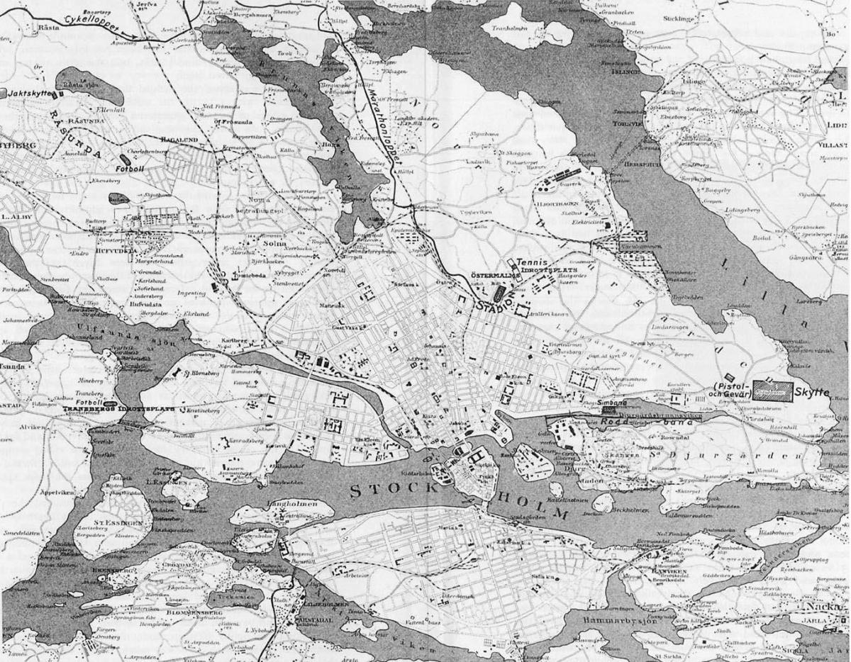 карта Стакгольма Стары горад