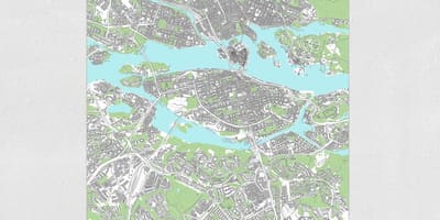 Карта Стакгольма раздрукаваць карту 