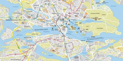 Карта Стакгольма вуліца
