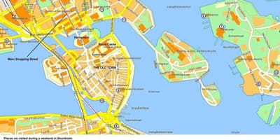 Карта Стакгольм круізны тэрмінал