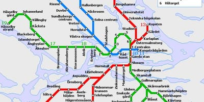 Стакгольм т Bahn карта