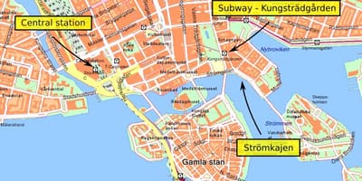 Стакгольм цэнтральнай карце