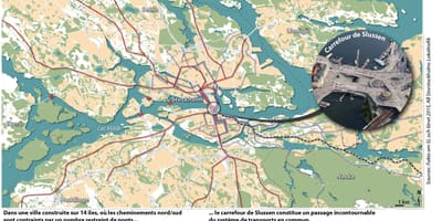 Карта слюссен ў Стакгольме