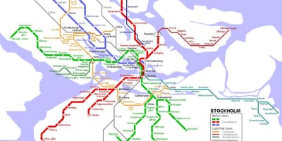 Швецыя tunnelbana карце